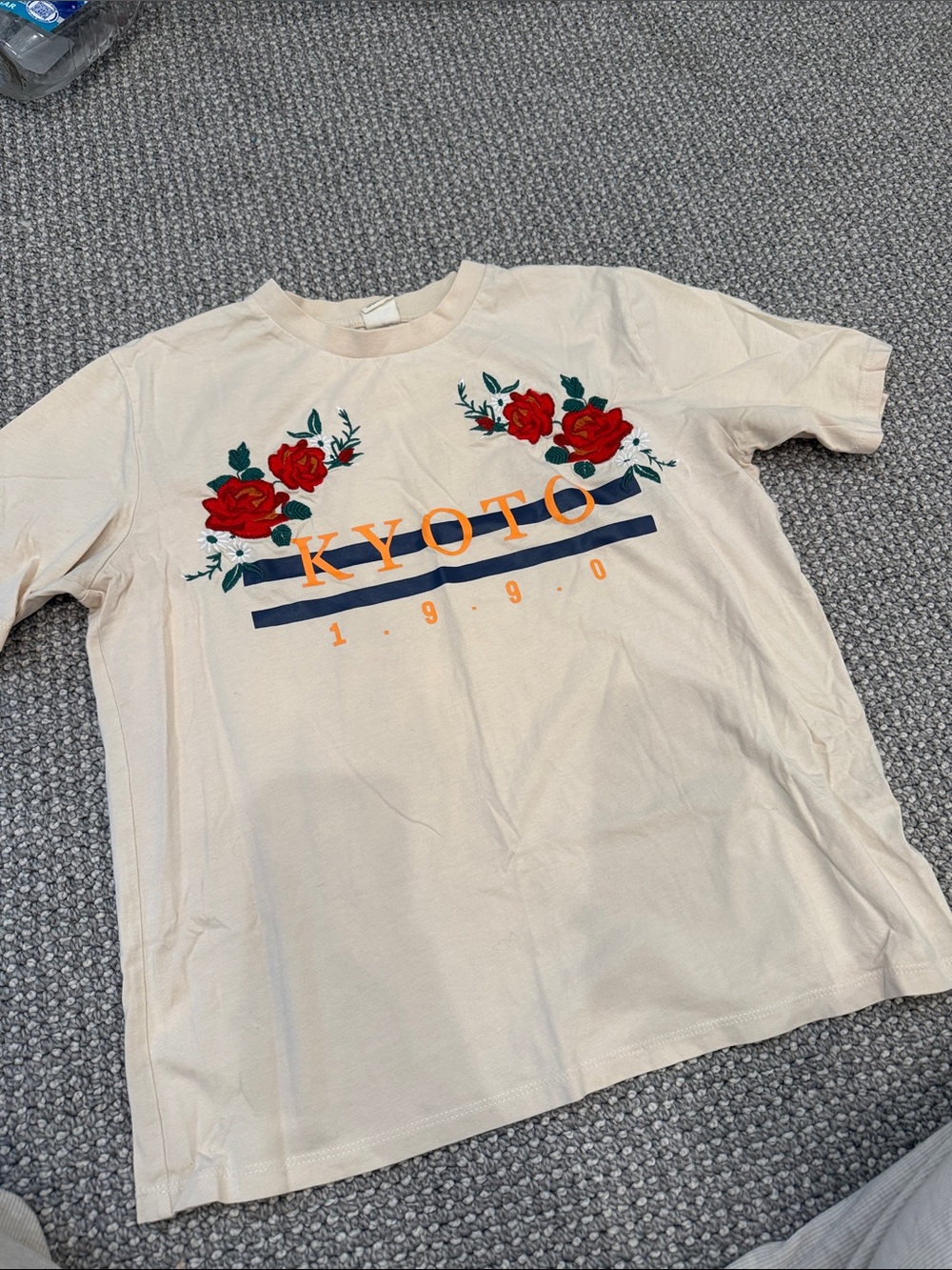 Urban Outfitters Beige Kyoto Floral Graphic Tee